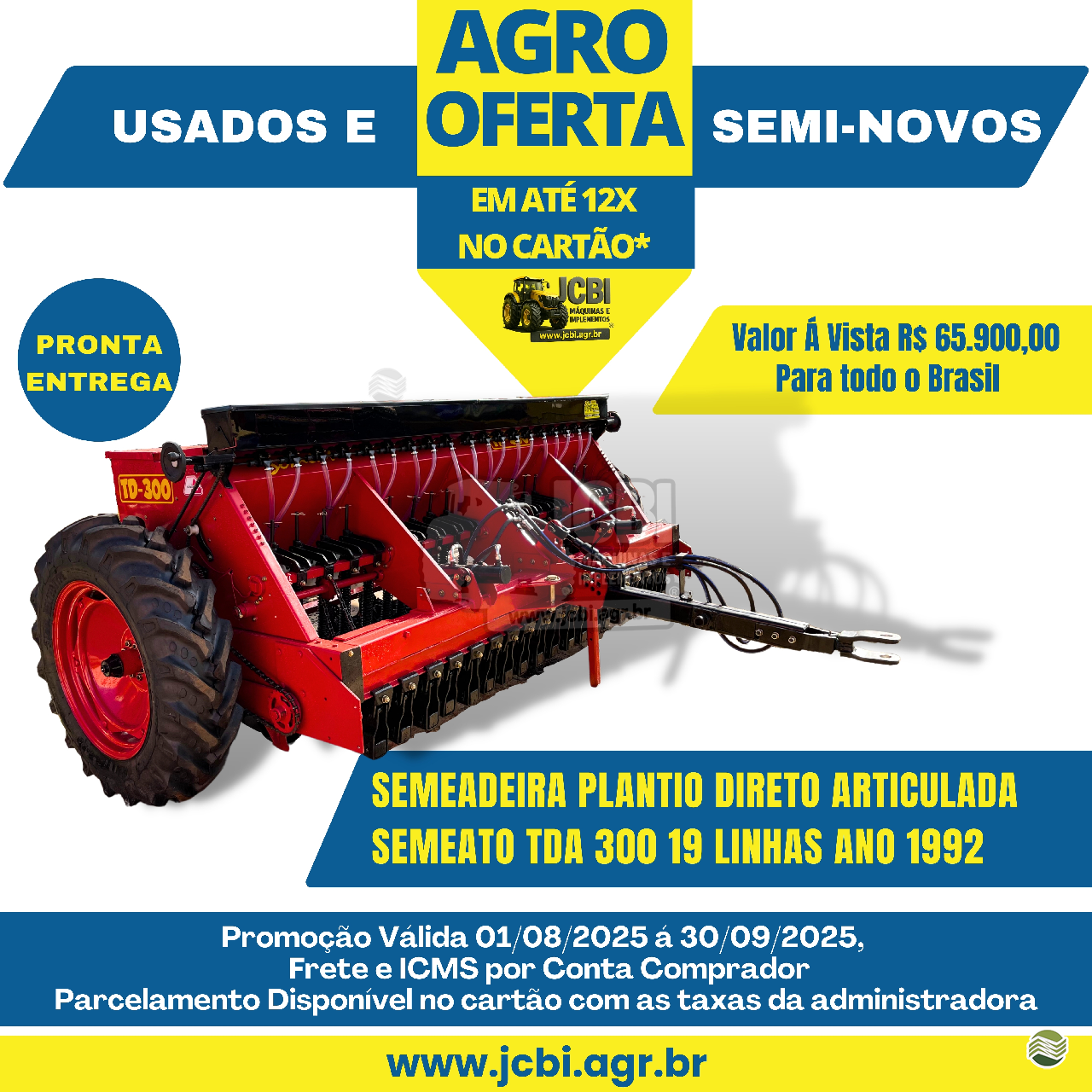 SEMEADEIRA SEMEATO TD 300 JCBi Máquinas e Implementos Agrícolas MARACAJU MATO GROSSO DO SUL MS